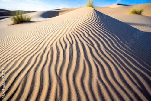 Sand dune close-up. Generative AI