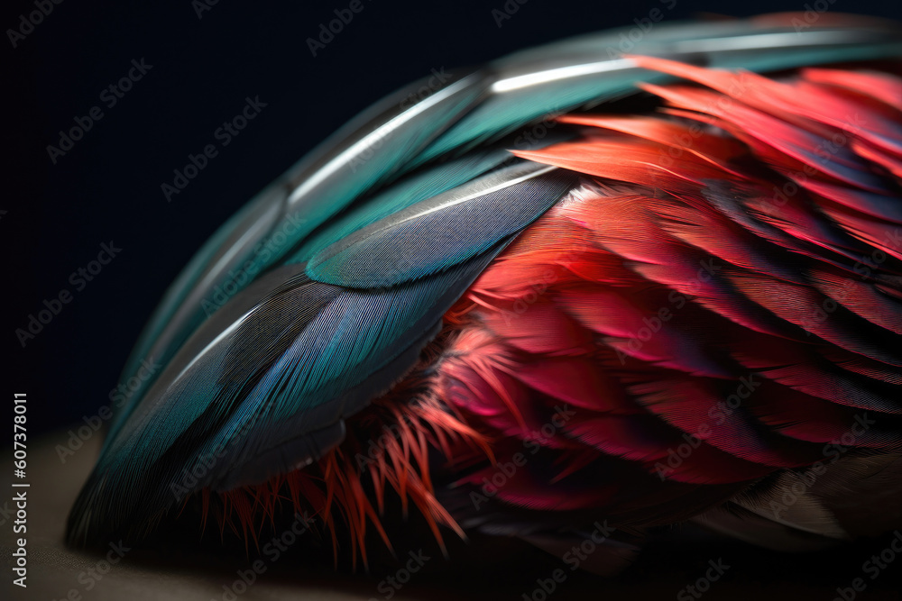 Obraz premium Fine Feather Finery. Generative AI
