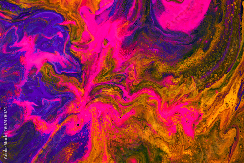 Fototapeta Naklejka Na Ścianę i Meble -  Flowing paint texture. Marbled abstract background