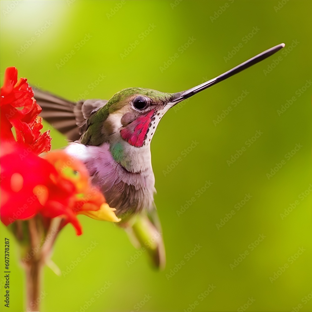Fototapeta premium Hummingbird on a flower