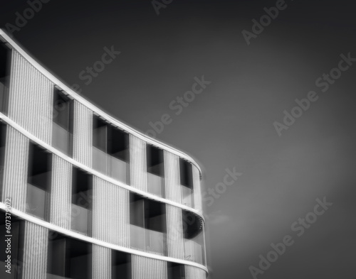 Background modern building blurry silhouette  photo
