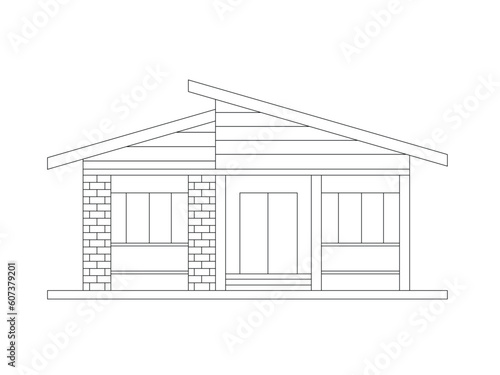 house on white background. vector illustration.
