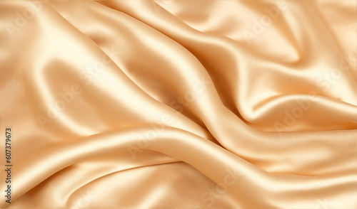 3D Wavey Wave beige colored Silk Satin Fabric. Materials and resources photography from Generative AI