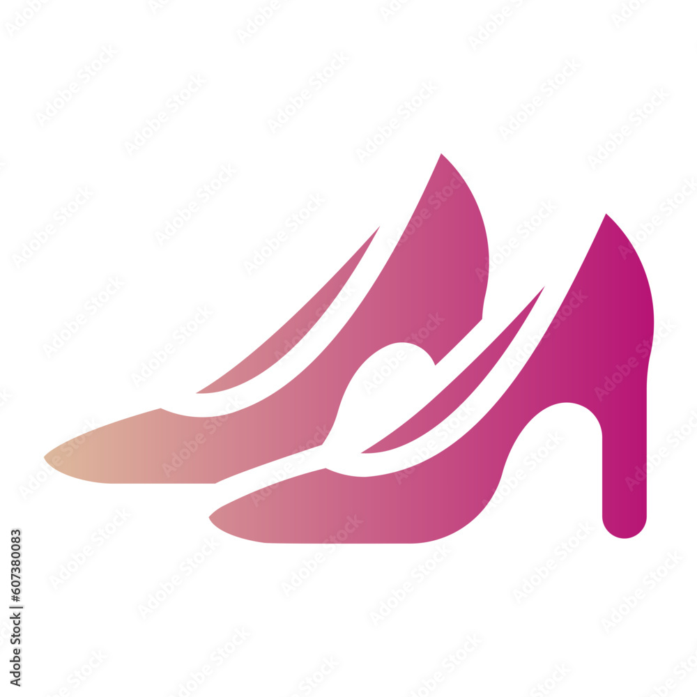 Obraz premium high heels gradient icon