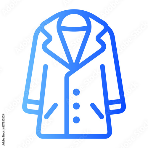 trench coat gradient icon