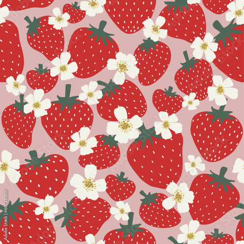 Fresh strawberry seamless pattern
