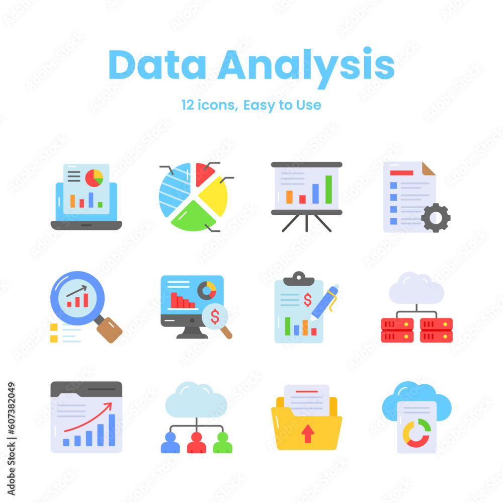 Carefully crafted data analysis and statistics icons, download this premium vectors easy to use Carefully crafted data analysis and statistics icons, download this premium vectors easy to use