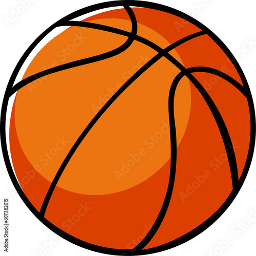 Doodle illustration of a basket ball in transparent PNG file