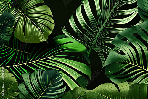 tropical leaf background illustration