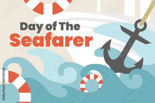 Illustration vector graphic of day of the seaferer. Good for poster