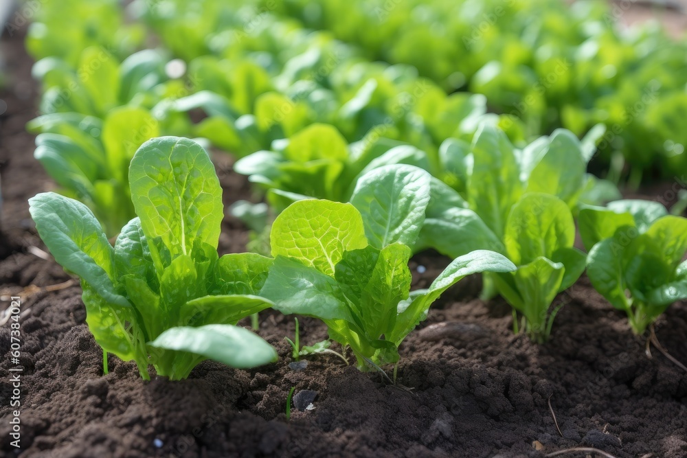 close-up of fresh garden growth, with details visible, created with generative ai close-up of fresh garden growth, with details visible, created with generative ai