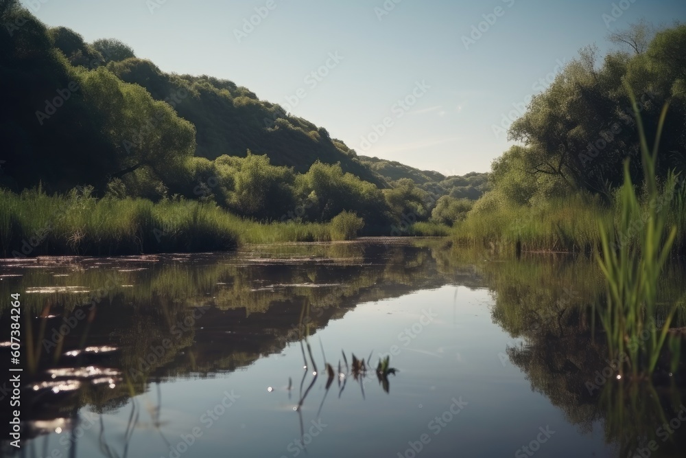 shot of a beautiful nature reserve through the eyes of someone experiencing it for the first time, created with generative ai shot of a beautiful nature reserve through the eyes of someone experiencing it for the first time, created with generative ai