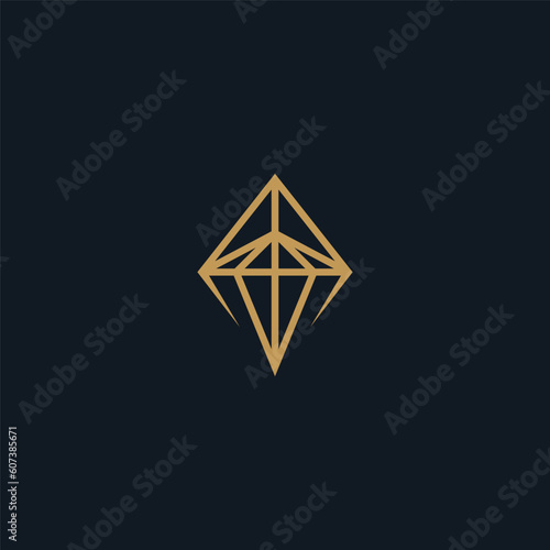 Diamond logo design vector illustration