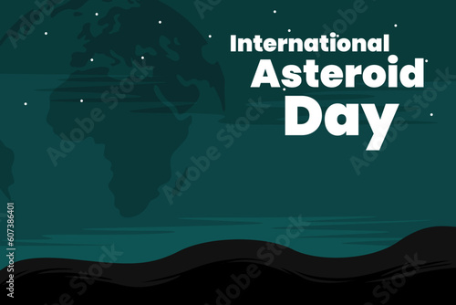 Illustration vector graphic of international asteroid day. Good for poster or background