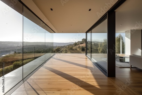 minimalist home, filled with natural light and stunning views of the outside, created with generative ai © altitudevisual