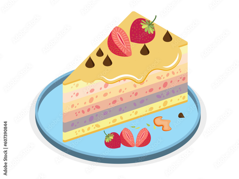 Strawberry Cake Pie on a Plate Strawberry Cake Pie on a Plate