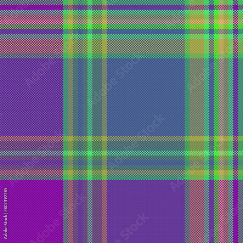 Textile seamless background of fabric vector texture with a check tartan pattern plaid.