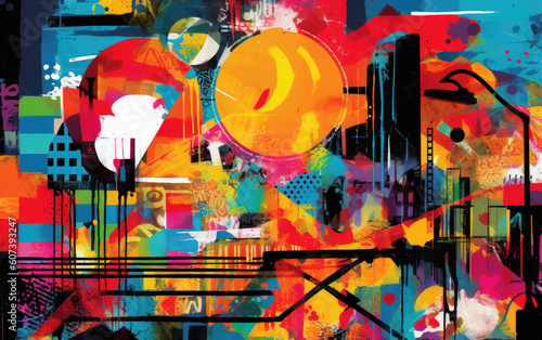 An energetic and vibrant art composition that capture