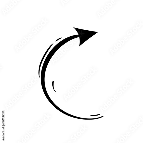black arrows on white background. 