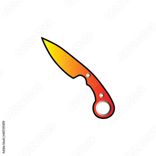 set of knife isolated on white background vector illustration