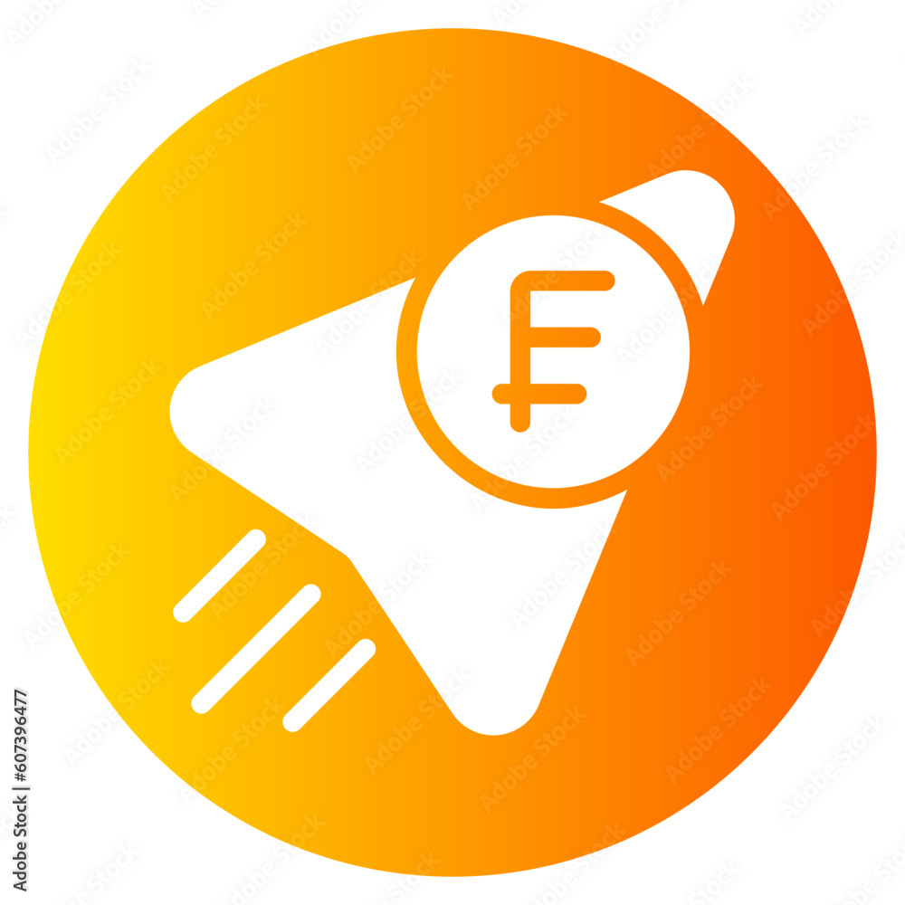 swiss franc gradient icon swiss franc gradient icon