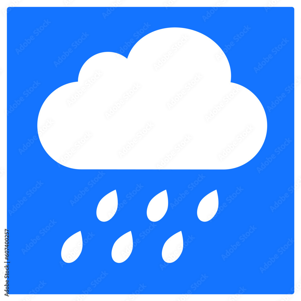 Rain cloud and rain icon. Rain cloud and rain icon.