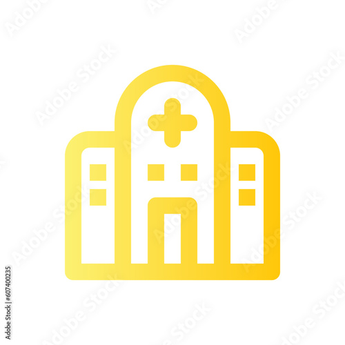 hospital gradient icon
