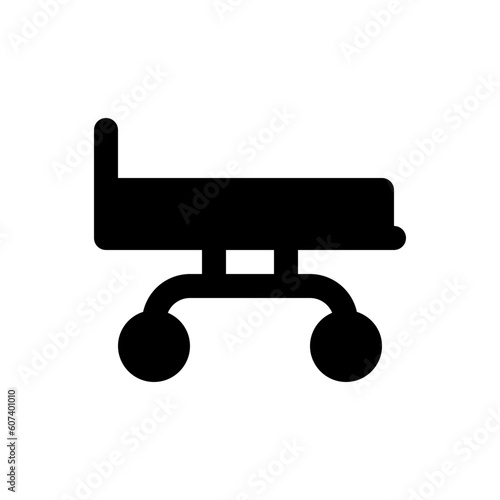 hospital bed glyph icon