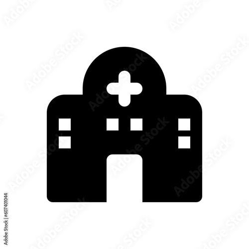 hospital glyph icon