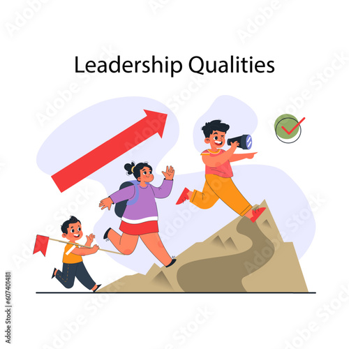 Child with extroverted individuality. Joyful little kid with leadership