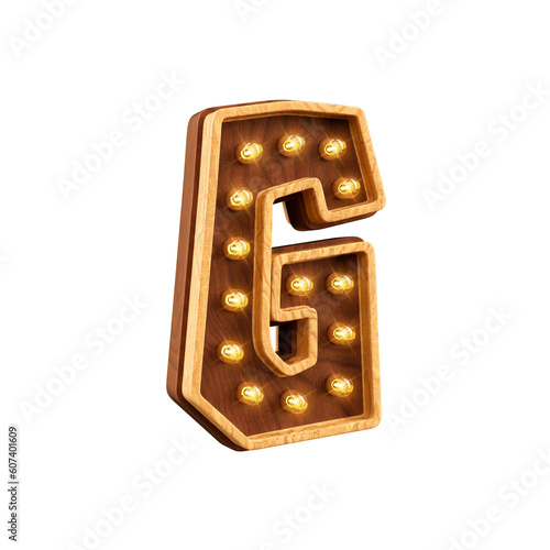 Alfabeto de madeira letra G