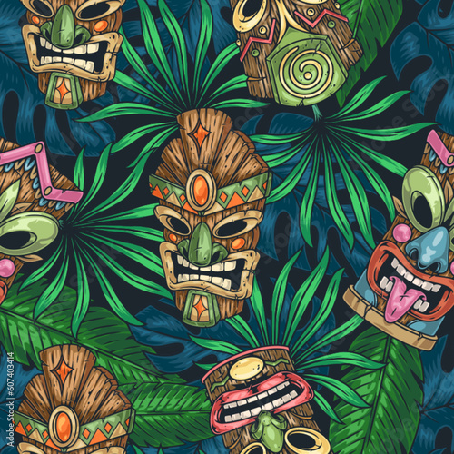 Aggressive tics pattern seamless colorful