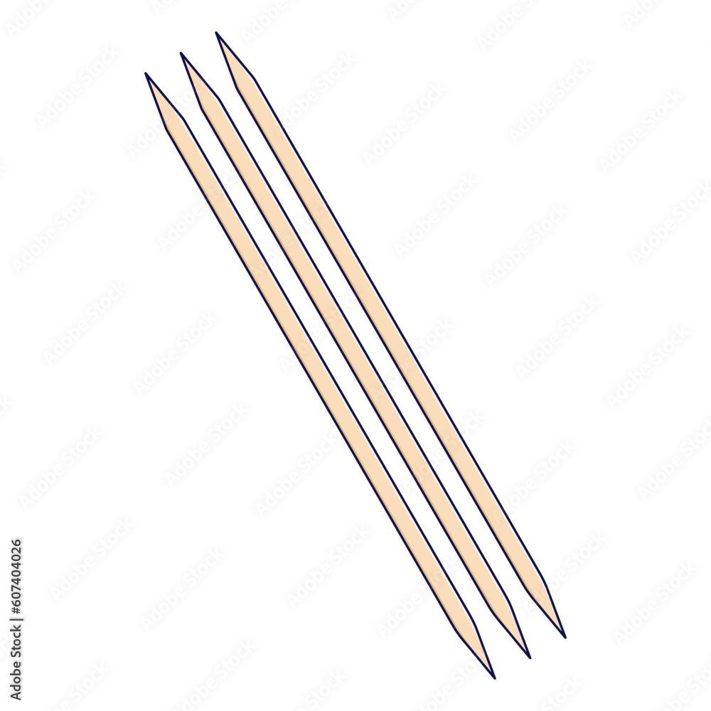 Toothpick icon illustration. Isolated toothpick vector on white