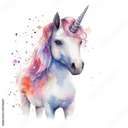 Unicorn illustration for children s design. Generative AI