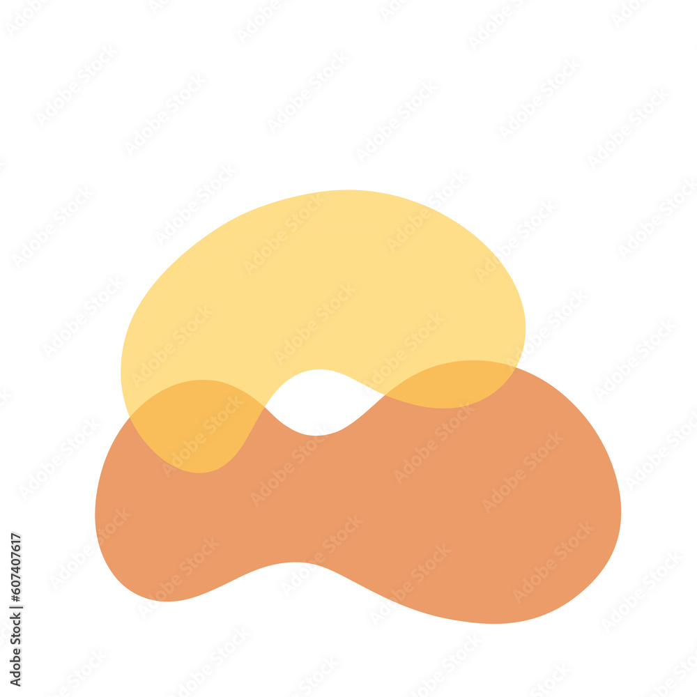 Obraz premium Abstract Pebble Style Shapes Bending In With Each other Modern Art Style