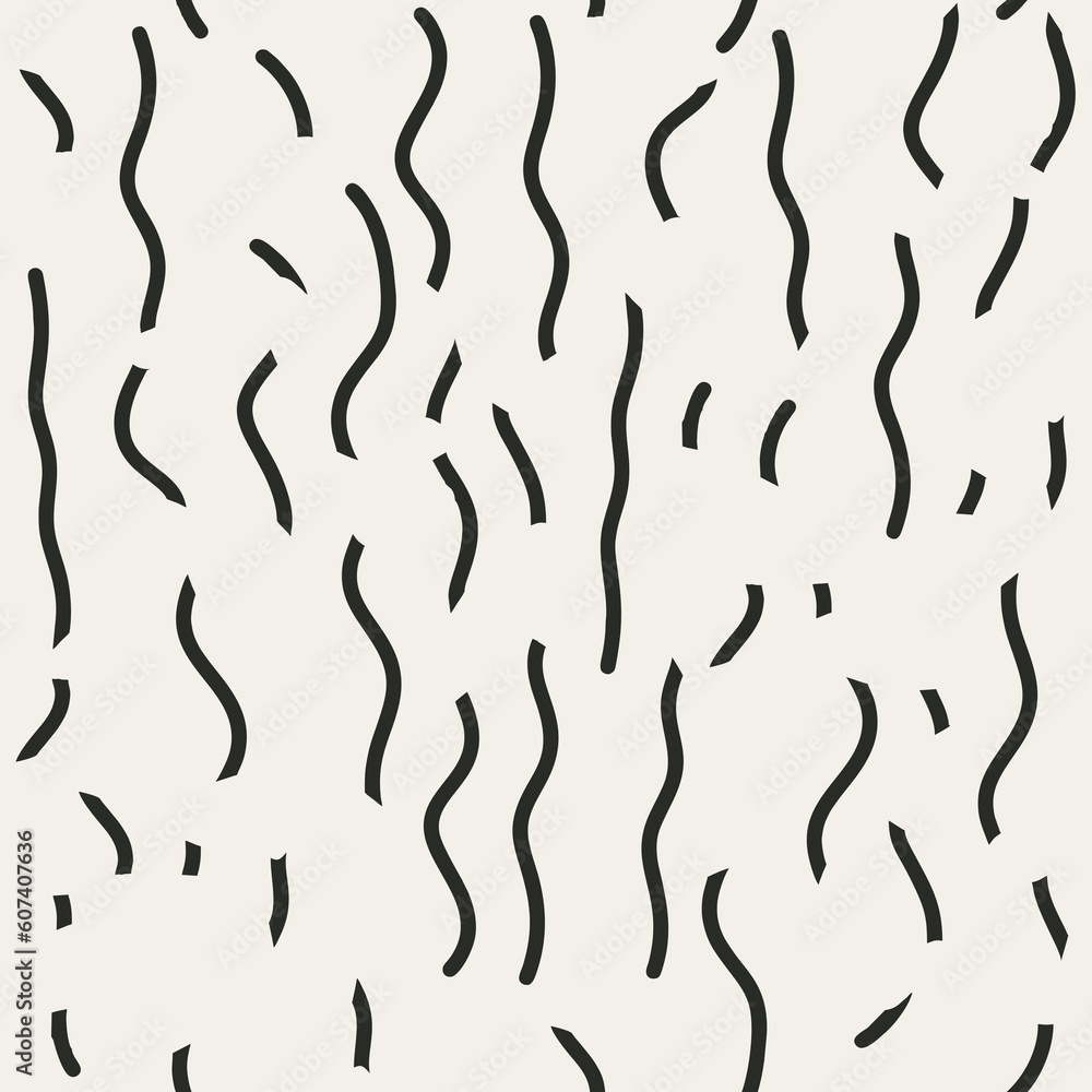 Minimalist trendy abstract seamless pattern Line art black and white illustrations Minimalist trendy abstract seamless pattern Line art black and white illustrations