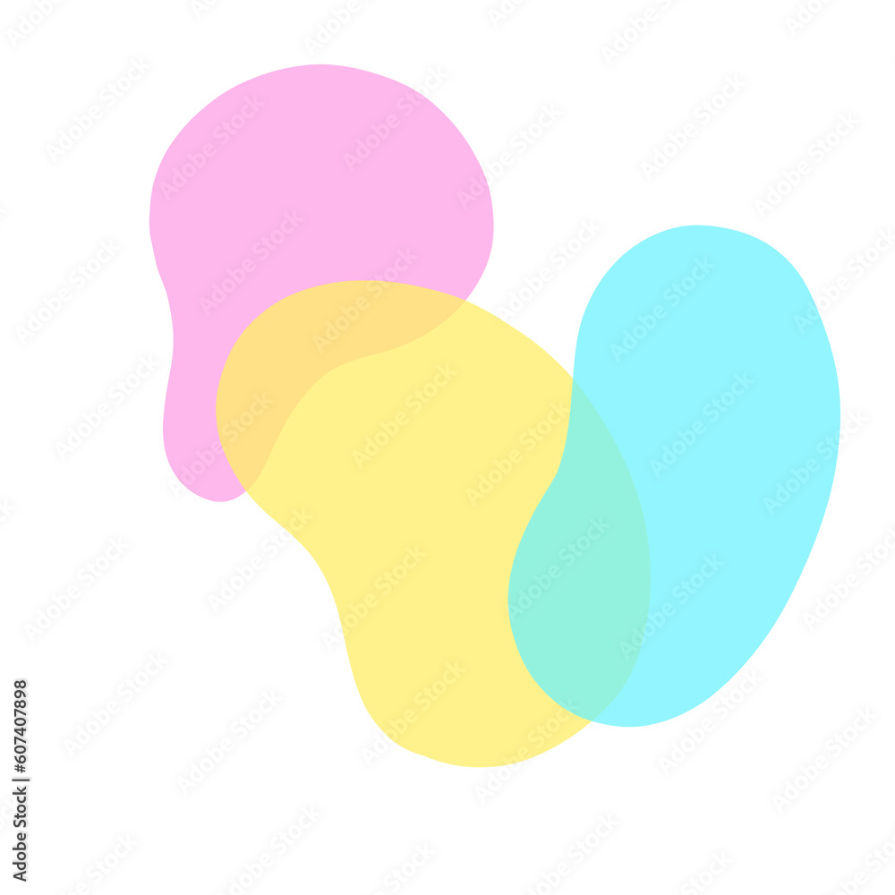 Abstract Pebble Style Shapes Bending In With Each other Modern Art Style Abstract Pebble Style Shapes Bending In With Each other Modern Art Style
