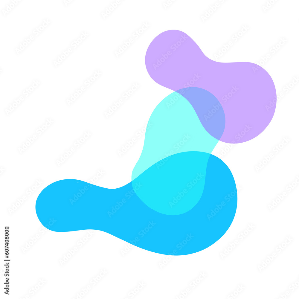 Abstract Pebble Style Shapes Bending In With Each other Modern Art Style Abstract Pebble Style Shapes Bending In With Each other Modern Art Style