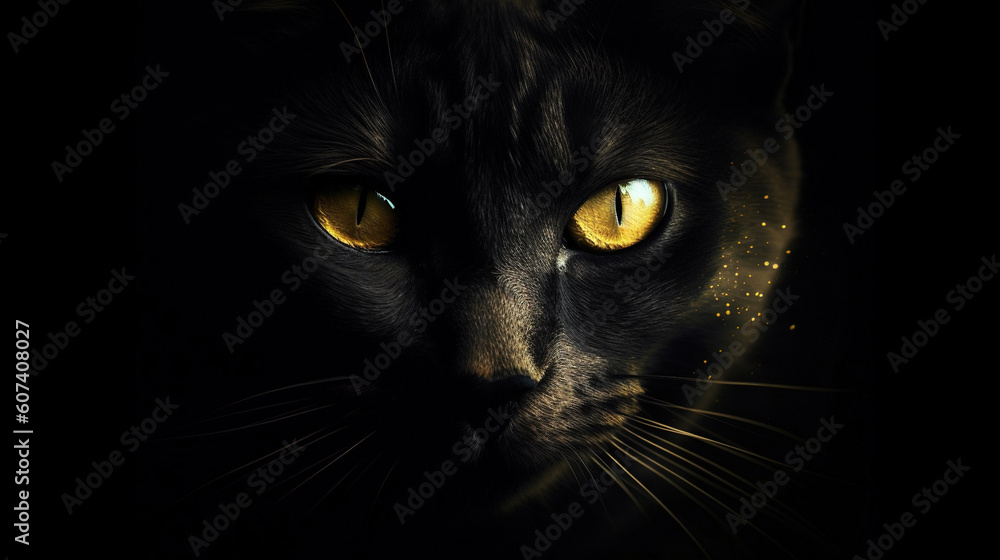 A mesmerizing close-up portrait of a cat A mesmerizing close-up portrait of a cat