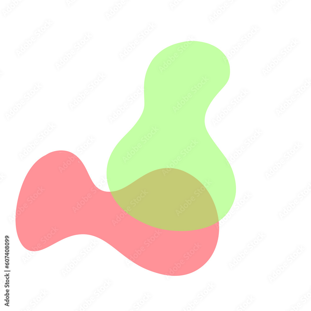 Abstract Pebble Style Shapes Bending In With Each other Modern Art Style Abstract Pebble Style Shapes Bending In With Each other Modern Art Style