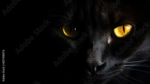 A mesmerizing close-up portrait of a cat