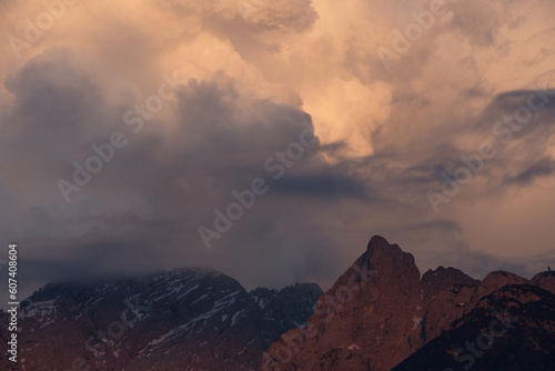 the beauty of the dolomites at sunset 