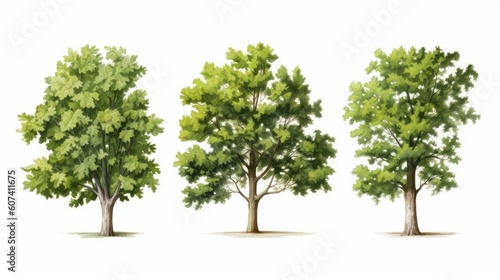 illustration set sycamore tree