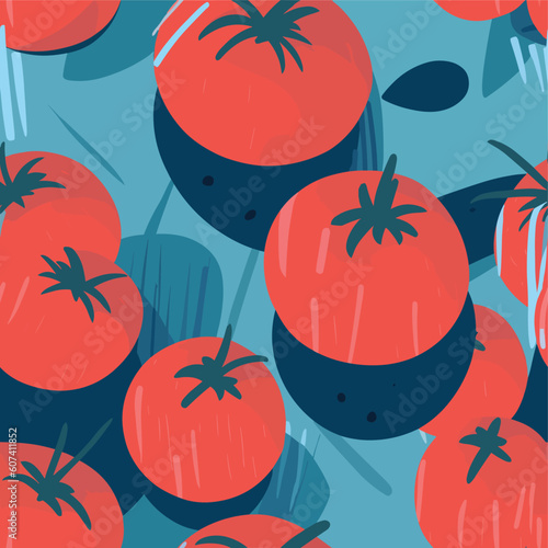 Seamless Colorful Tomato Pattern.

Seamless pattern of tomatos in colorful style. Add color to your digital project with our pattern!