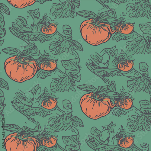 Seamless Colorful Tomato Pattern.

Seamless pattern of tomatos in colorful style. Add color to your digital project with our pattern!