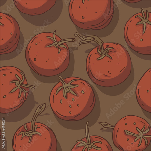 Seamless Colorful Tomato Pattern.

Seamless pattern of tomatos in colorful style. Add color to your digital project with our pattern!