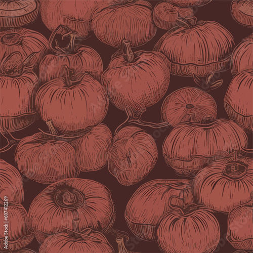 Seamless Colorful Tomato Pattern.

Seamless pattern of tomatos in colorful style. Add color to your digital project with our pattern!