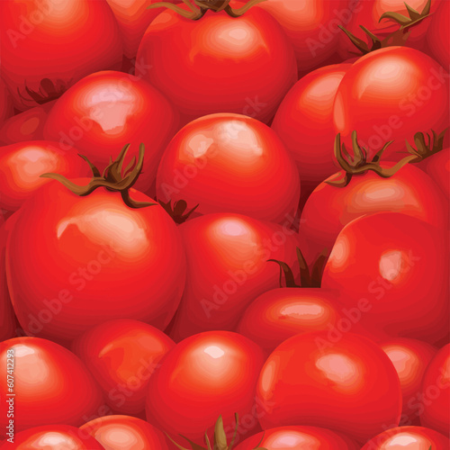 Seamless Colorful Tomato Pattern.

Seamless pattern of tomatos in colorful style. Add color to your digital project with our pattern!