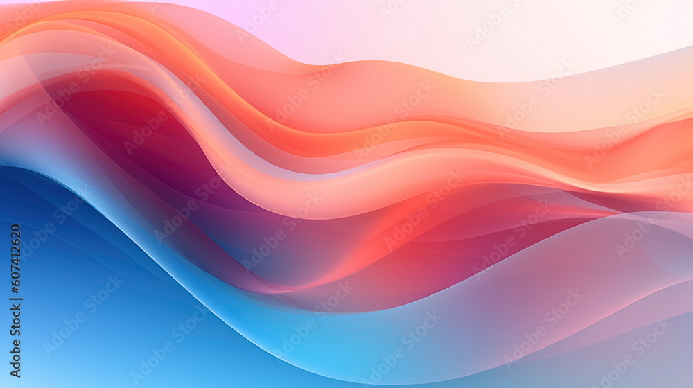 Abstract soft pink and bright orange wave illustration wallpaper Abstract soft pink and bright orange wave illustration wallpaper