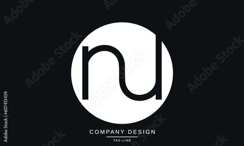 NU, UN, Abstract Letters Logo Monogram